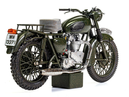 Triumph TR6 Trophy Motorcycle Dark Green (Weathered) "The Great Escape" (1963) Movie Diecast Model