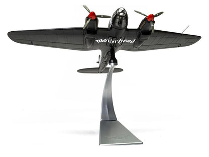 Heinkel He III Bomber Aircraft "Motorhead" Black with Graphicss 1/72 Diecast Model