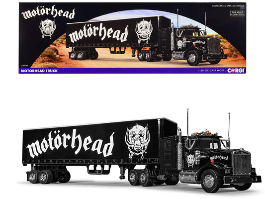 "Motorhead" Transport Truck Black 1/50 Diecast Model
