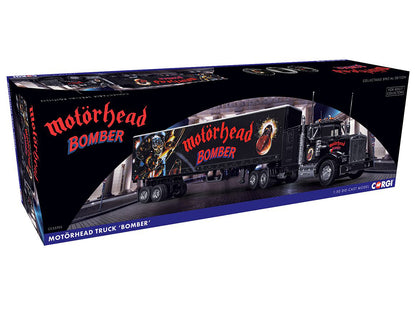 "Motorhead Bomber" Transport Truck Black 1/50 Diecast Model