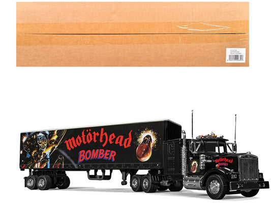 "Motorhead Bomber" Transport Truck Black 1/50 Diecast Model