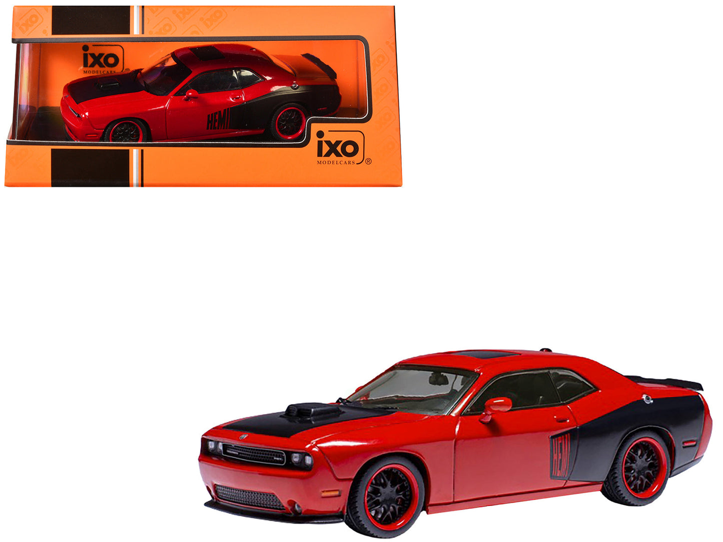 2009 Dodge Challenger SRT8 Red with Black Accents 1/43 Diecast Model