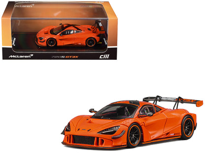 McLaren 720S GT3X Orange with Black Stripes 1/64 Diecast Model Car