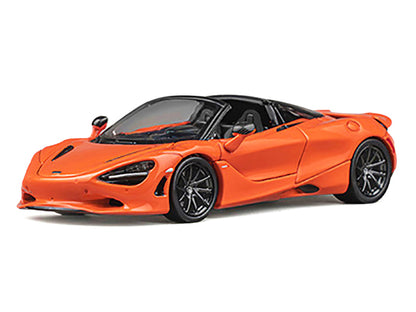 McLaren 750S Spider Orange with Black Accents 1/64 Diecast Model Car