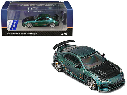 Subaru BRZ Varis Arising-1 RHD (Right Hand Drive) Magic Purple Metallic with Carbon Hood and Extra Wheels  1/64 Diecast Model Car