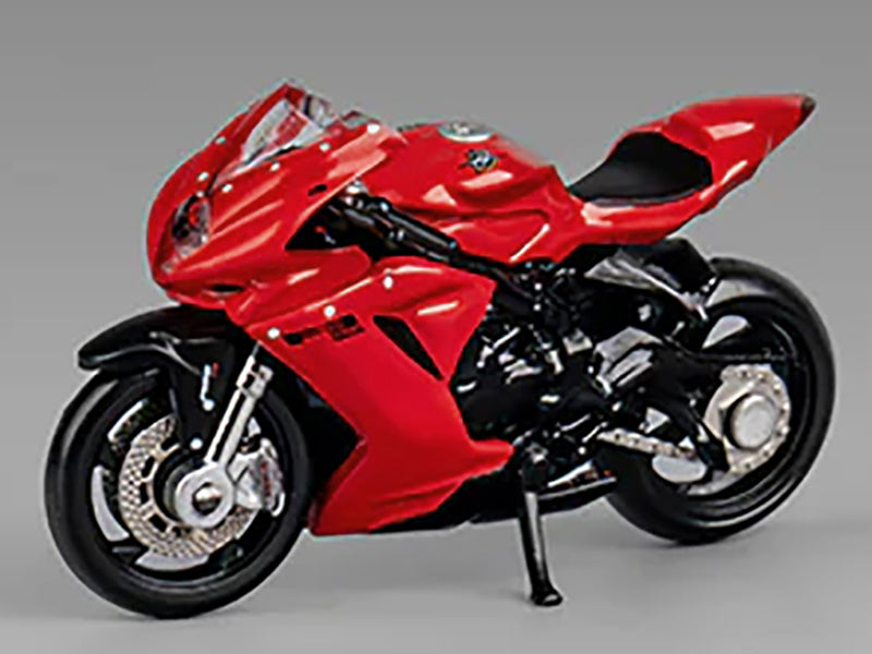 2022 MV Agusta F3 Rosso Motorcycle Red with Figure 1/64 Diecast Model