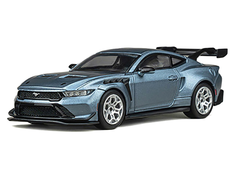 Ford Mustang GTD Light Blue Metallic 1/64 Diecast Model Car