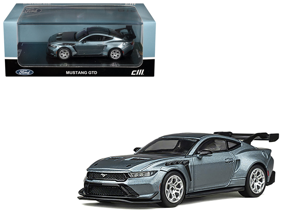 Ford Mustang GTD Light Blue Metallic 1/64 Diecast Model Car