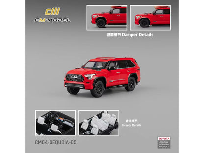 2024 Toyota Sequoia Solar Red 1/64 Diecast Model Car