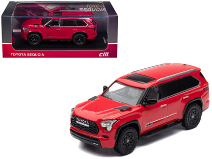 2024 Toyota Sequoia Solar Red 1/64 Diecast Model Car