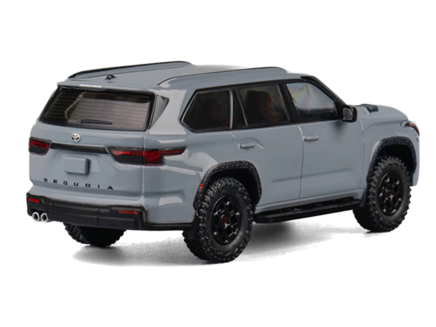 2024 Toyota Sequoia Cement Gray with Red Interior 1/64 Diecast Model Car