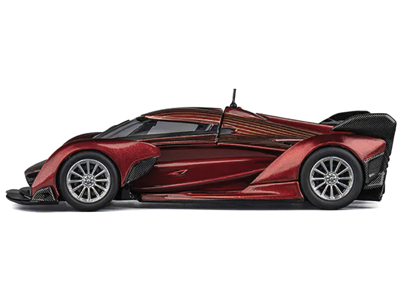 McLaren Solus GT Wine Red Metallic with Gold Stripes 1/64 Diecast Model Car