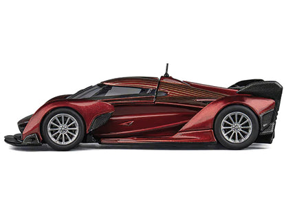 McLaren Solus GT Wine Red Metallic with Gold Stripes 1/64 Diecast Model Car