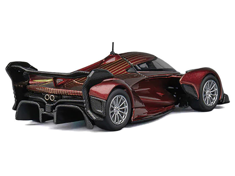 McLaren Solus GT Wine Red Metallic with Gold Stripes 1/64 Diecast Model Car