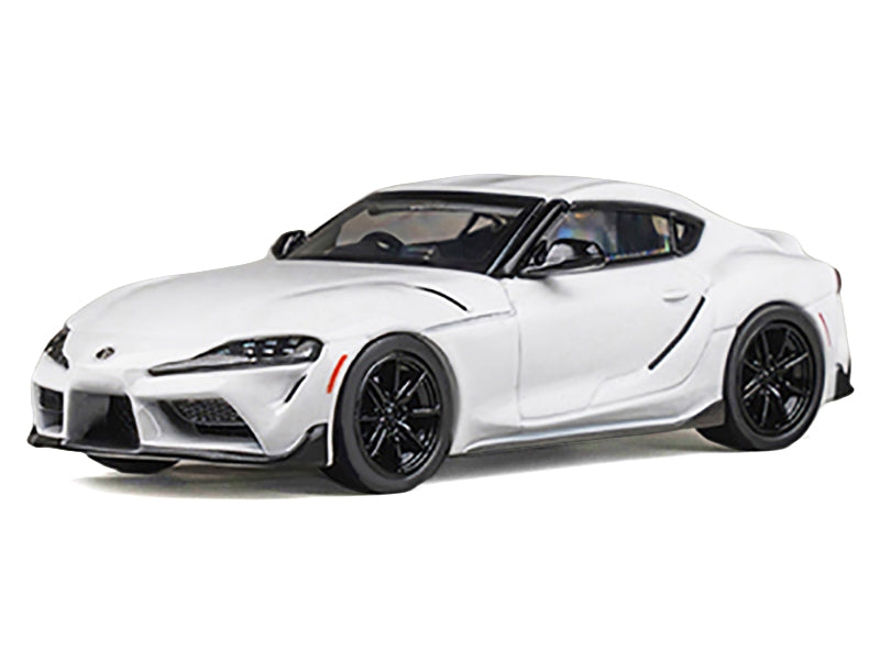 Toyota GR Supra RHD (Right Hand Drive) White Metallic 1/64 Diecast Model Car