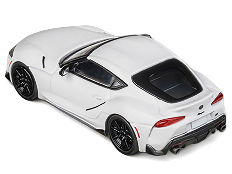 Toyota GR Supra RHD (Right Hand Drive) White Metallic 1/64 Diecast Model Car