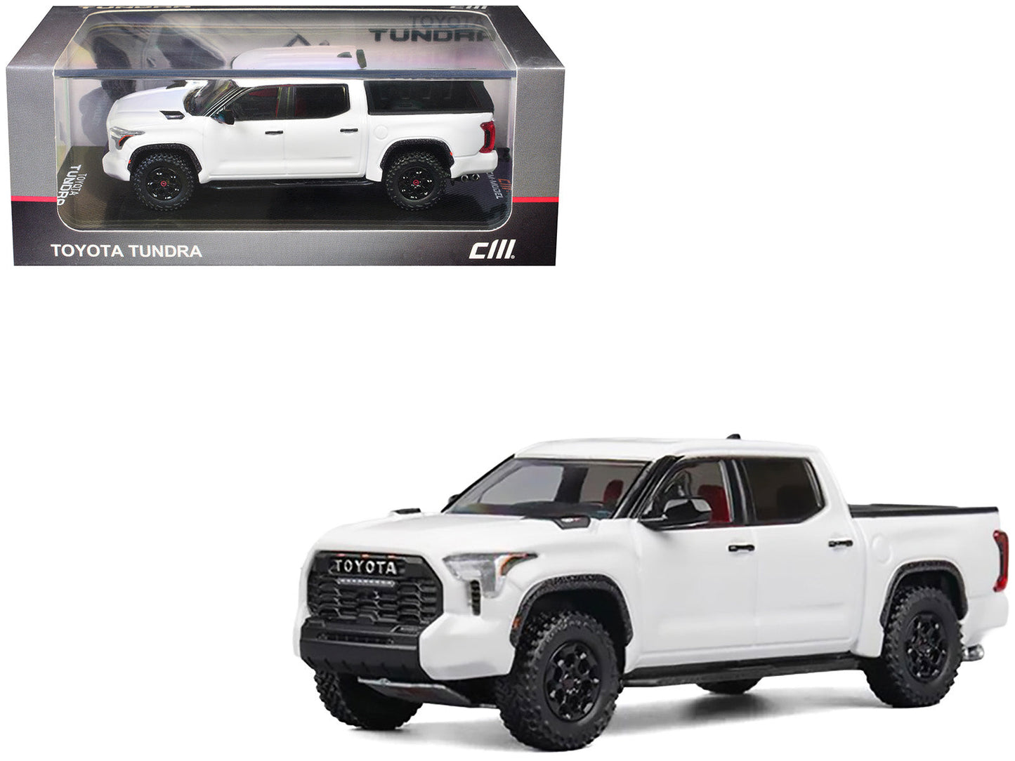 Toyota Tundra Pickup Truck White 1/64 Diecast Model Car