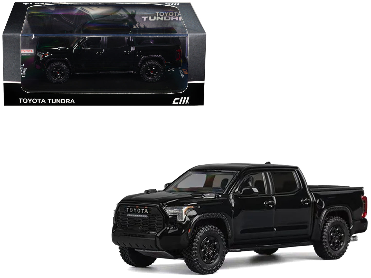 Toyota Tundra Pickup Truck Black 1/64 Diecast Model Car