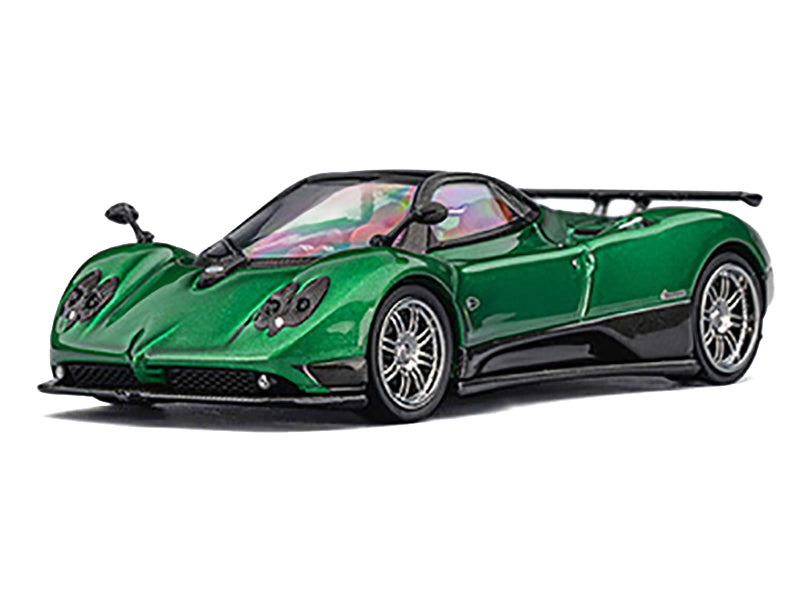 Pagani Zonda F Emerald Green Metallic with Moonroof 1/64 Diecast Model Car