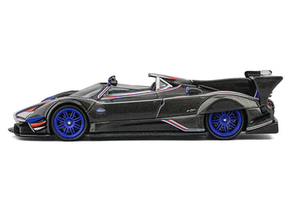 Pagani Zonda Revo Barchetta Carbon with Red White and Blue Stripes 1/64 Diecast Model Car