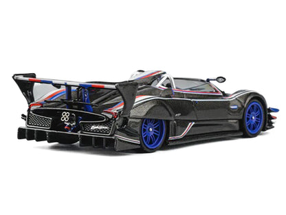 Pagani Zonda Revo Barchetta Carbon with Red White and Blue Stripes 1/64 Diecast Model Car