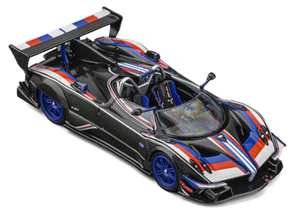 Pagani Zonda Revo Barchetta Carbon with Red White and Blue Stripes 1/64 Diecast Model Car