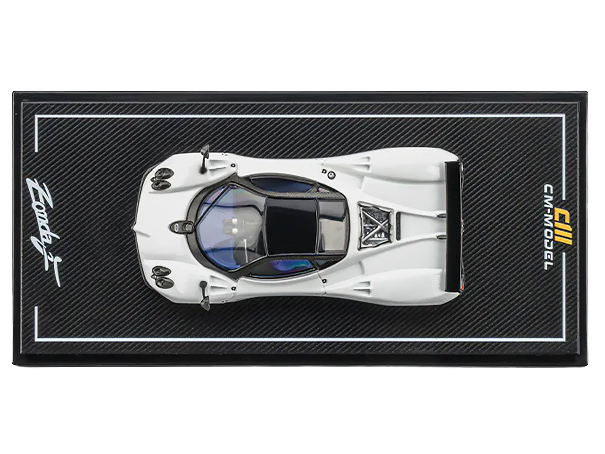 Pagani Zonda F Pearl White with Black Top 1/64 Diecast Model Car