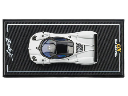 Pagani Zonda F Pearl White with Black Top 1/64 Diecast Model Car