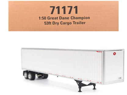 Great Dane Champion 53ft Dry Cargo Trailer White "Transport Series" 1/50 Diecast Model