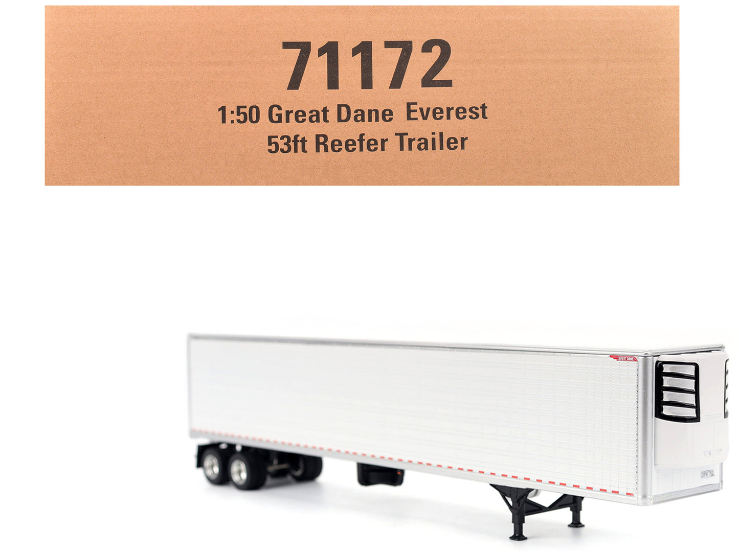 Great Dane Everest 53ft Refrigerated Trailer White "Transport Series" 1/50 Diecast Model