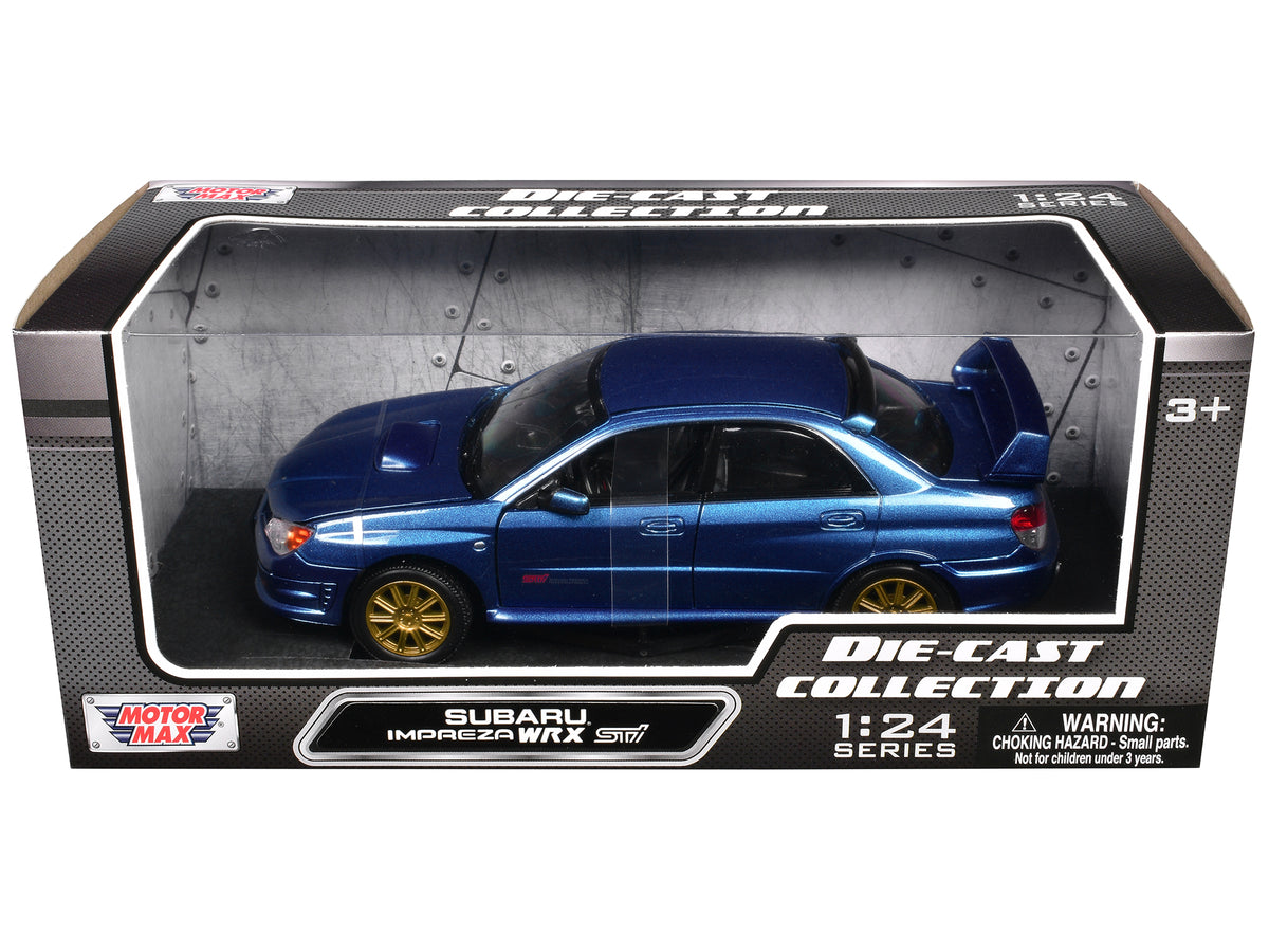 Subaru Impreza WRX STi Blue Metallic 1/24 Diecast Model Car