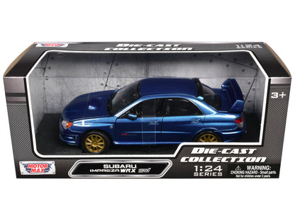 Subaru Impreza WRX STi Blue Metallic 1/24 Diecast Model Car