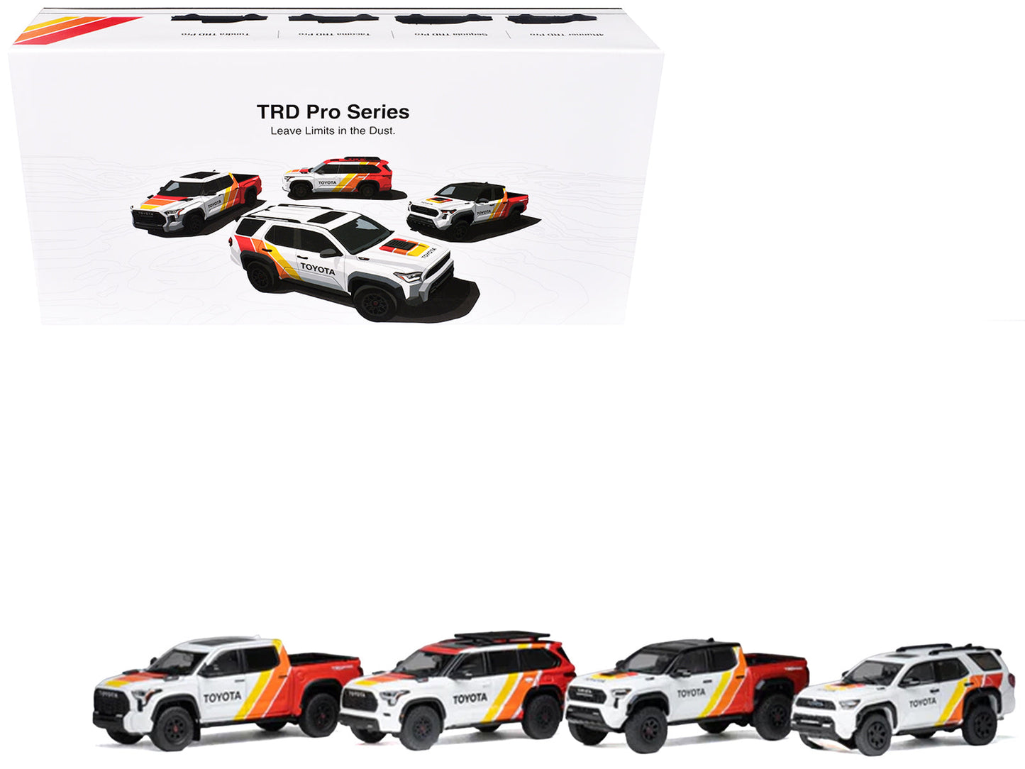 Toyota TRD PRO 4 Car Set Limited Edition to 500 pieces Worldwide 1/64 Diecast Model Cars