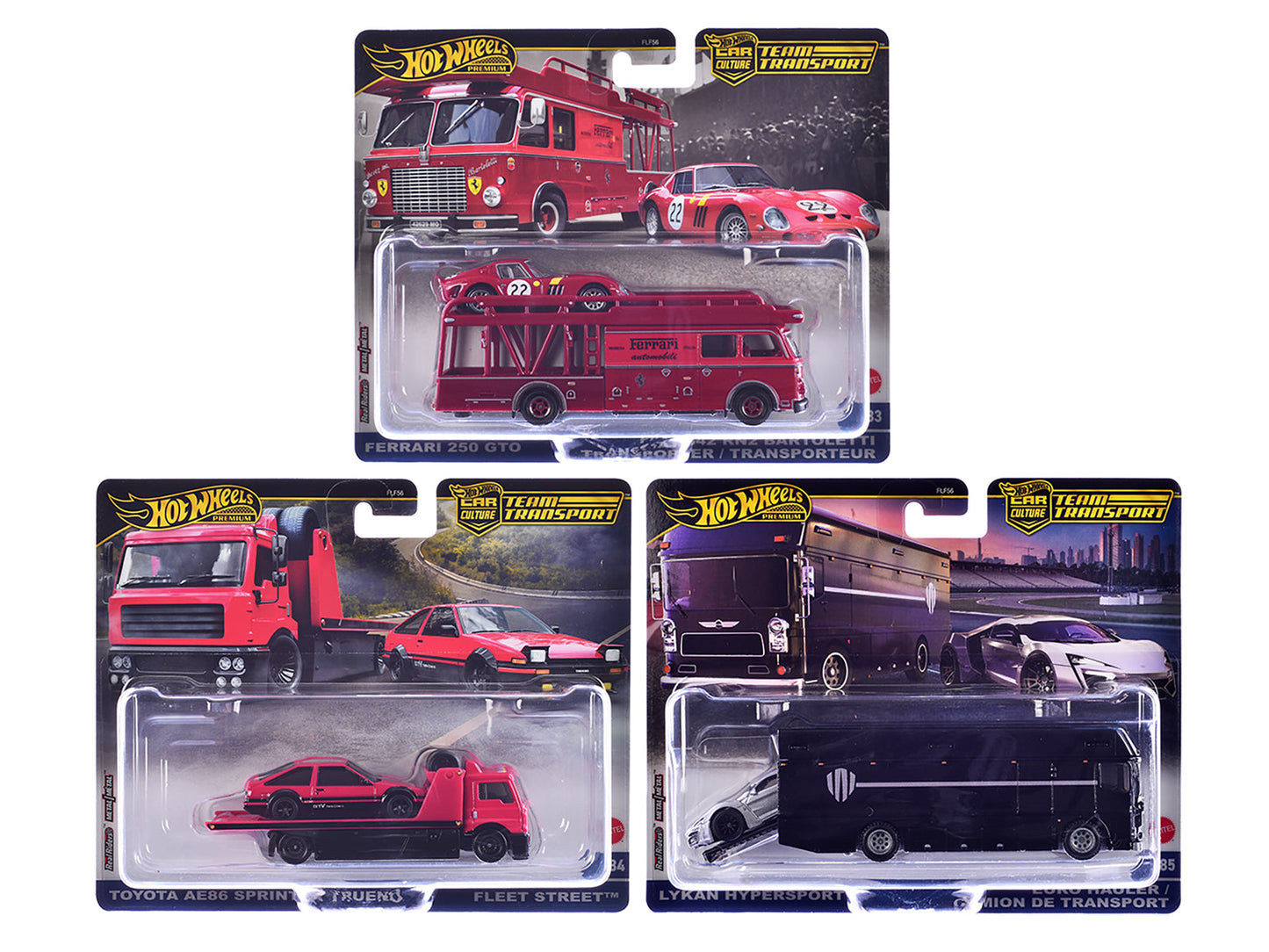 "Team Transport" 3 piece Set H 2025 "Car Culture" Series Diecast Model Cars