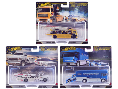 "Team Transport" 3 piece Set J 2025 "Car Culture" Series Diecast Model Cars