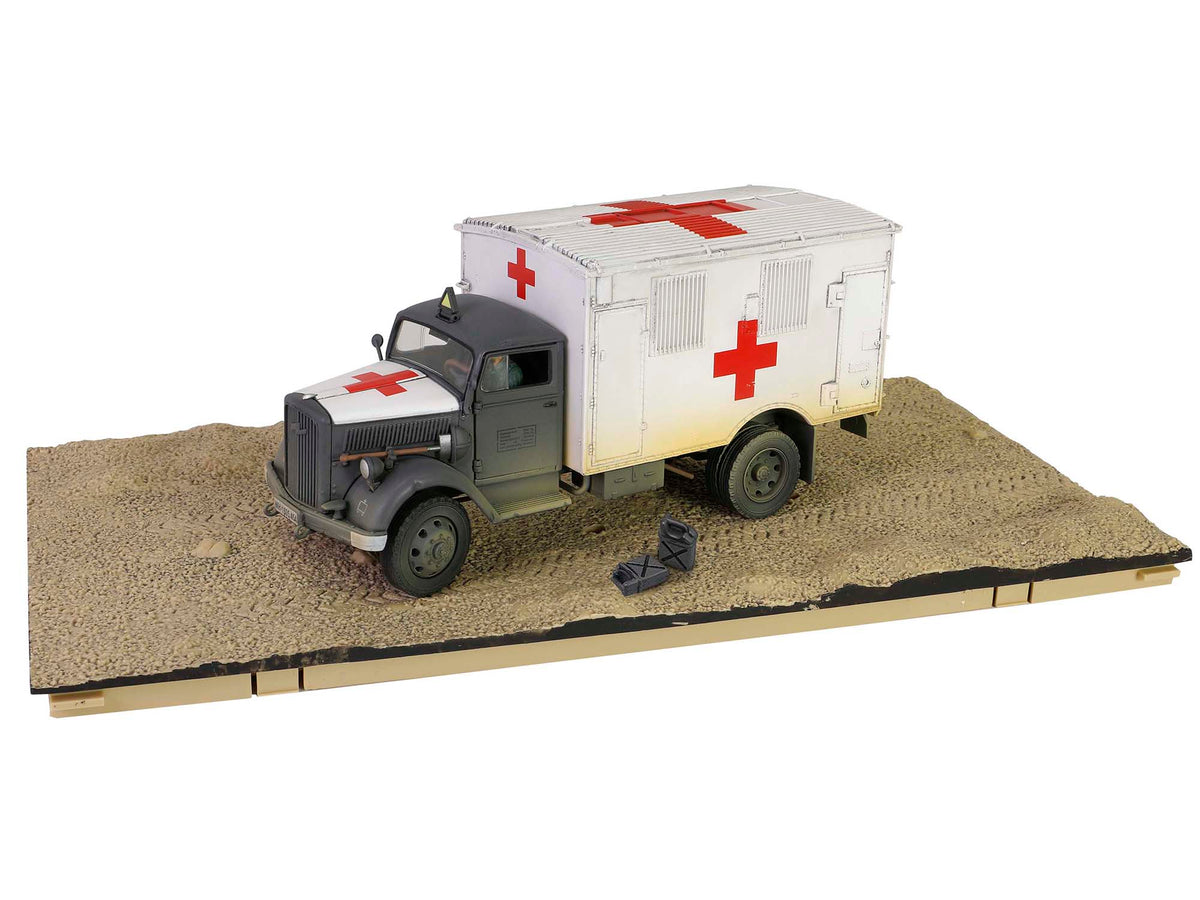 Opel-Blitz Kfz.305 Ambulance Gray and White (Weathered) "German Army" "Armoured Fighting Vehicle" Series 1/32 Diecast Model