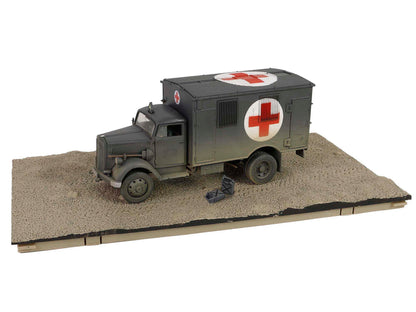 Opel-Blitz Kfz.305 Ambulance Gray (Weathered) "German Army" "Armoured Fighting Vehicle" Series 1/32 Diecast Model