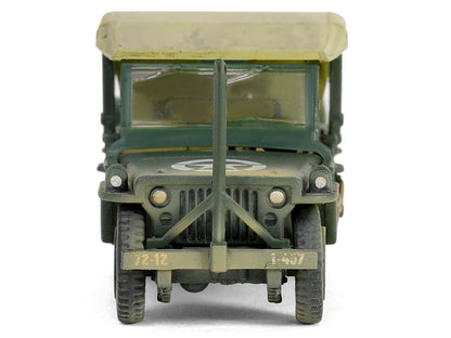 Willys MB Jeep with Trailer Olive Drab (Weathered) with Driver Figure "United States Army" "Mini AFV" Series 1/64 Diecast Model