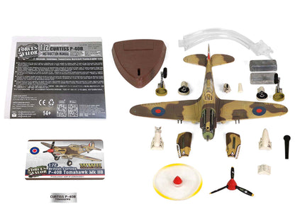 Curtiss P-40B Tomahawk MK IIB Aircraft Fighter "112 Squadron (Royal Air Force) AK402 GA-F North Africa" (October 1941) "WW2 Aircrafts Series" 1/72 Diecast Model
