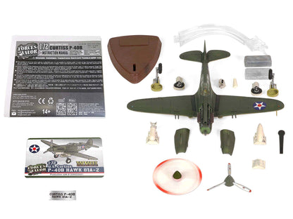 Curtiss P-40B HAWK 81A-2 (P-8127) Aircraft Fighter "47th Pursuit Squadron (15th Pursuit Group) Serial : 316/15P Hawaiian Islands Pearl Habor" (7 December 1941) "WW2 Aircrafts Series" 1/72 Diecast Model
