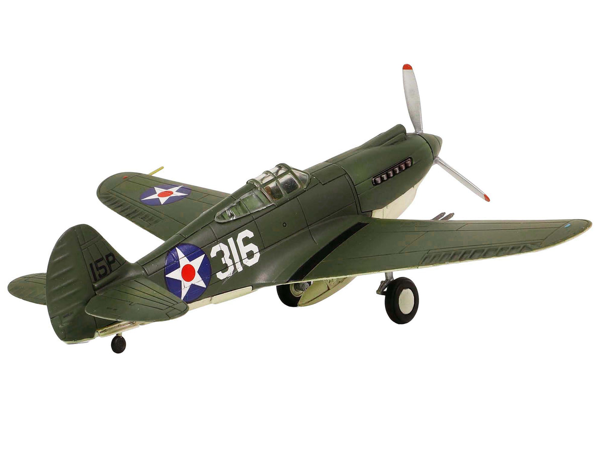 Curtiss P-40B HAWK 81A-2 (P-8127) Aircraft Fighter "47th Pursuit Squadron (15th Pursuit Group) Serial : 316/15P Hawaiian Islands Pearl Habor" (7 December 1941) "WW2 Aircrafts Series" 1/72 Diecast Model