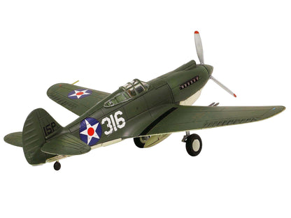 Curtiss P-40B HAWK 81A-2 (P-8127) Aircraft Fighter "47th Pursuit Squadron (15th Pursuit Group) Serial : 316/15P Hawaiian Islands Pearl Habor" (7 December 1941) "WW2 Aircrafts Series" 1/72 Diecast Model