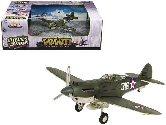 Curtiss P-40B HAWK 81A-2 (P-8127) Aircraft Fighter "47th Pursuit Squadron (15th Pursuit Group) Serial : 316/15P Hawaiian Islands Pearl Habor" (7 December 1941) "WW2 Aircrafts Series" 1/72 Diecast Model