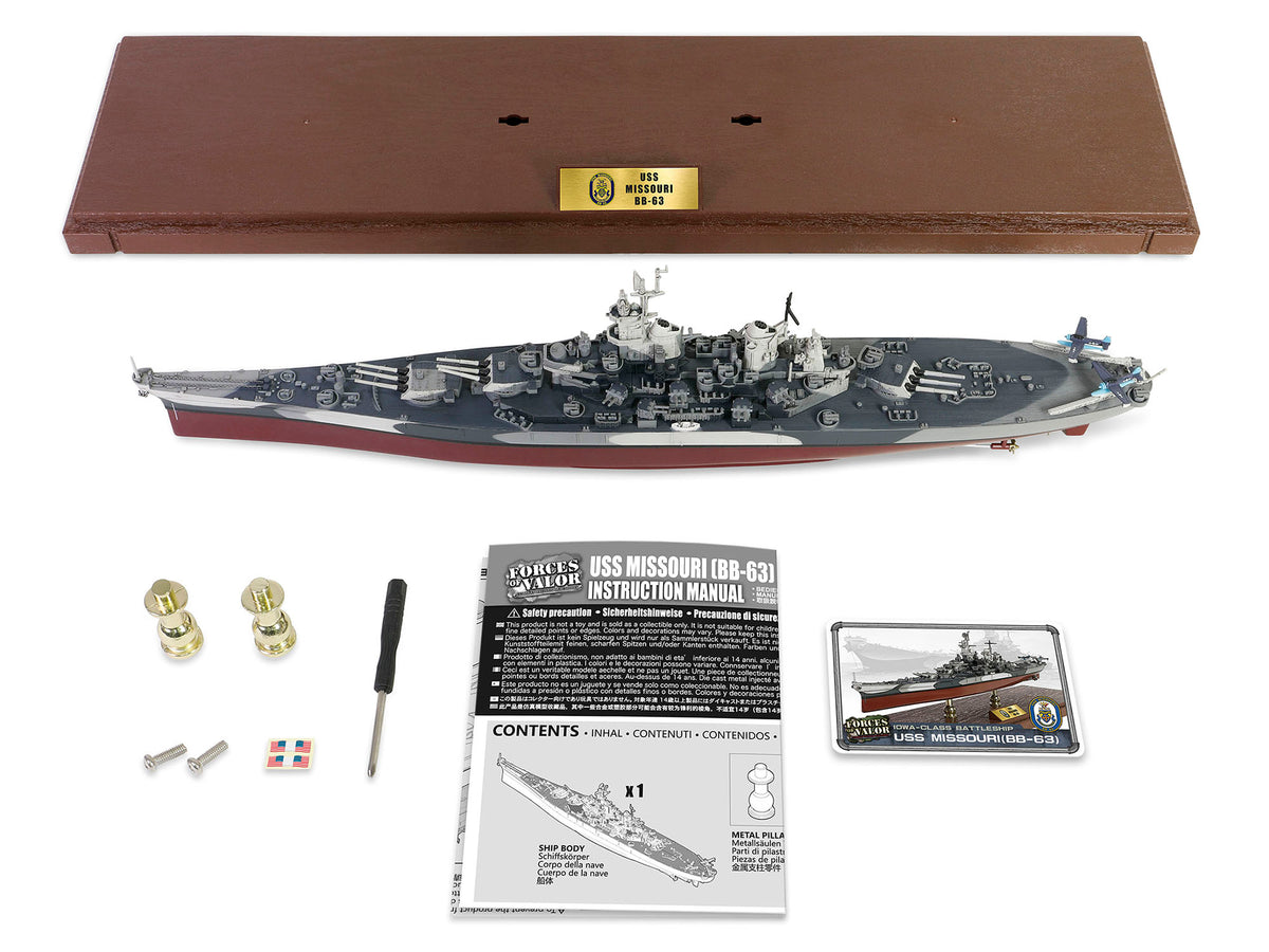 USS Missouri (BB-63) Iowa-class Battleship "Battle of Okinawa" (1945) United States Navy (Full Hull Edition) "Battleship" Series 1/700 Diecast Model
