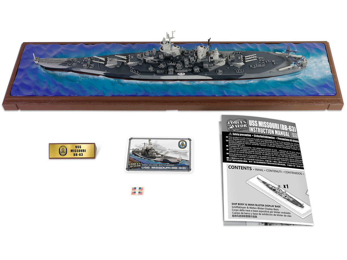 USS Missouri (BB-63) Iowa-class Battleship "Battle of Okinawa" (1945) United States Navy (Waterline Edition) "Battleship" Series 1/700 Diecast Model
