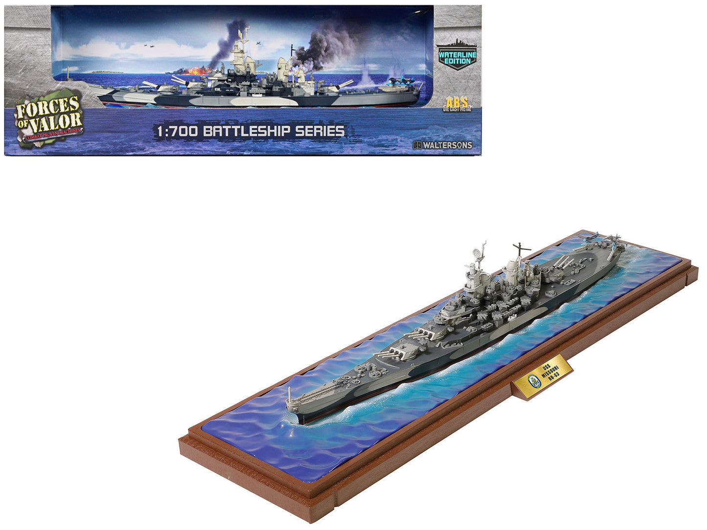 USS Missouri (BB-63) Iowa-class Battleship "Battle of Okinawa" (1945) United States Navy (Waterline Edition) "Battleship" Series 1/700 Diecast Model