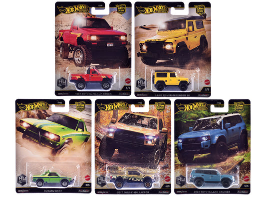 "HW Off Road" 5 piece Set "Car Culture" 2024 Series H Diecast Model Cars