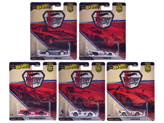 "Vintage Racing" 5 piece Set "Car Culture" 2026 Series T Diecast Model Cars