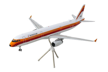 Airbus A321 Commercial Aircraft "American Airlines - PSA" (N582UW) White with Red and Orange Stripes "Gemini 200" Series 1/200 Diecast Model Airplane