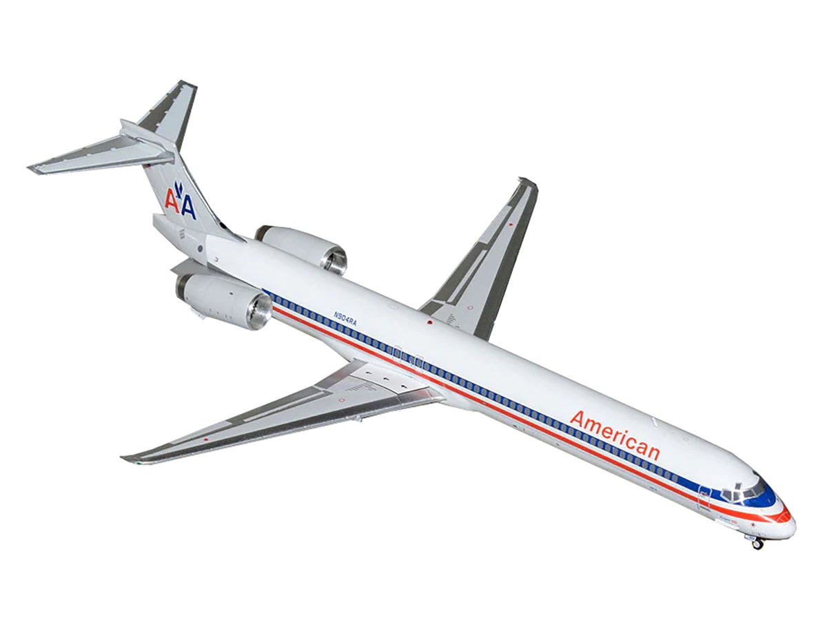McDonnell Douglas MD-90 Commercial Aircraft "American Airlines" (N904RA) White with Red and Blue Stripes "Gemini 200" Series 1/200 Diecast Model Airplane